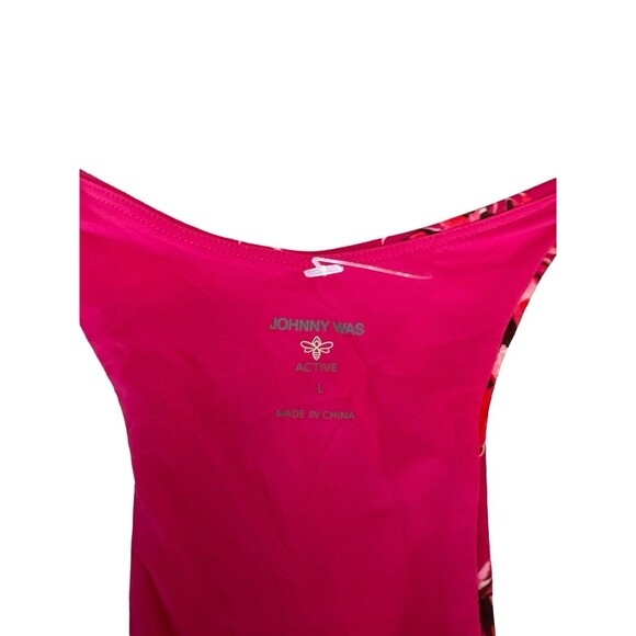 Johnny Was Misty Fall Everyday Tennis Dress L Pink Floral Print Racerback $270 - Picture 8 of 13